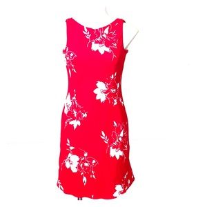 Red floral dress